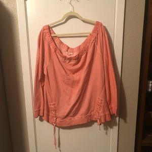 Off the shoulder sweatshirt